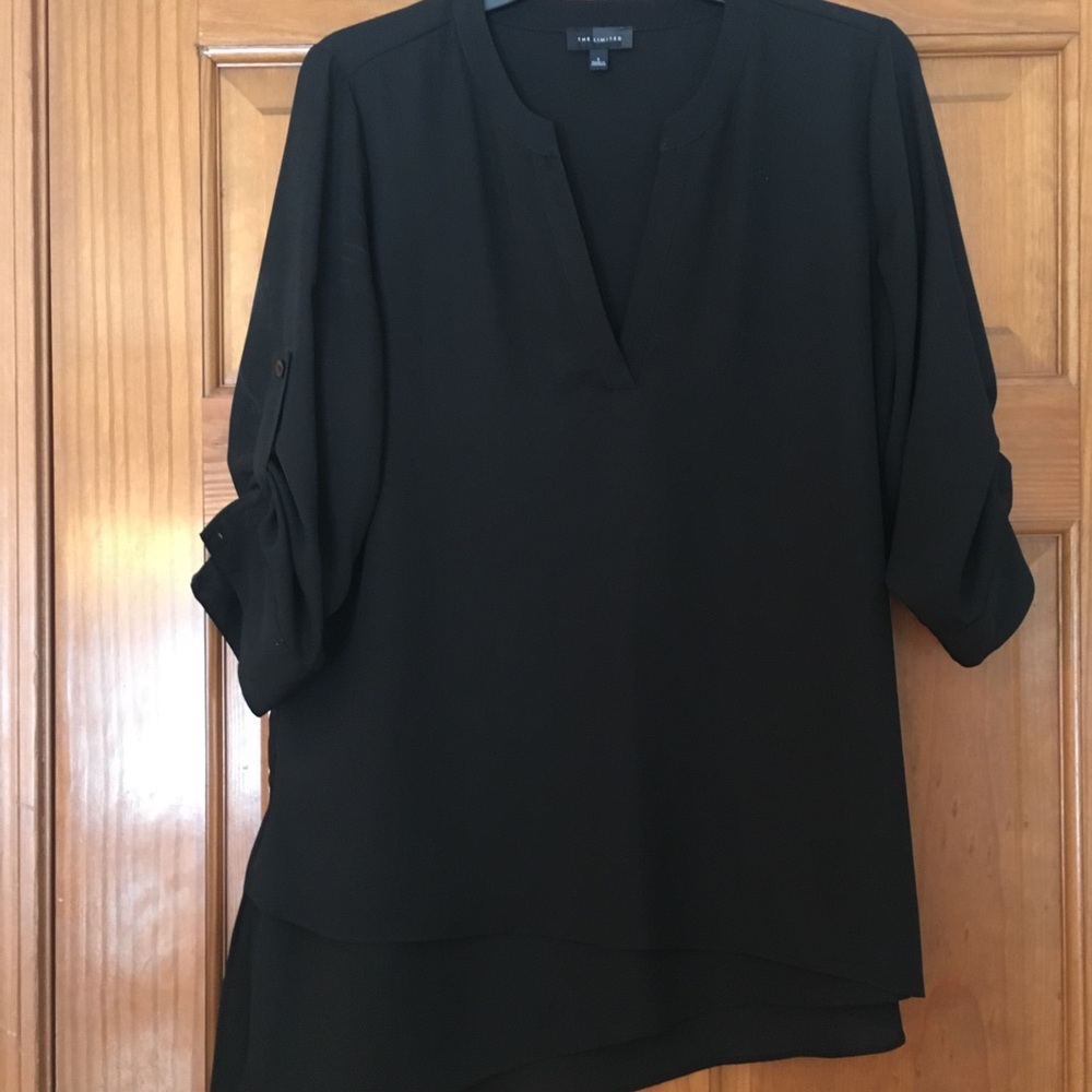 The Limited Black Asymmetrical Blouse